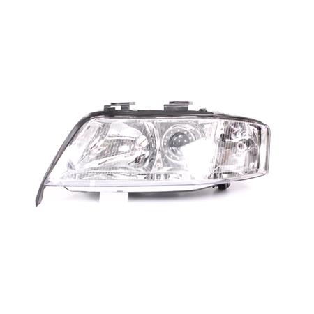 Left Headlamp (Halogen, Takes H1/H7 Bulbs) for Audi A6 1997 1999