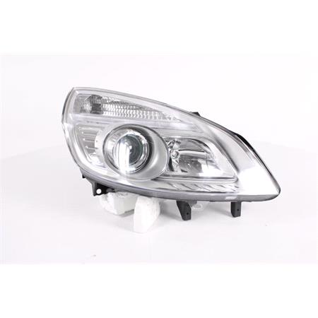 Right Headlamp (Halogen, Takes H1/H7 Bulbs, Supplied Without Motor, Original Equipment) for Renault GRAND SCÉNIC 2007 2009