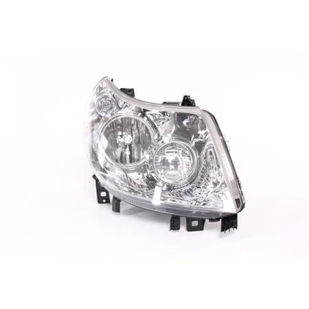 Right Headlamp (Halogen, Takes H7 / H1 Bulbs, Supplied With Motor) for Citroen RELAY Flatbed / Chassis 2007 2011