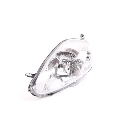 Left Headlamp (Chrome Bezel, With 8 Pin Connector) for Fiat GRANDE PUNTO 2009 on