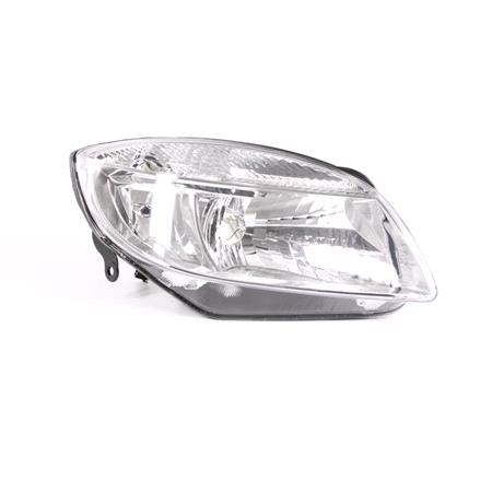 Right Headlamp (Halogen, Reflector Type, Takes H4 Bulb, Supplied With Motor) for Skoda ROOMSTER 2007 2010