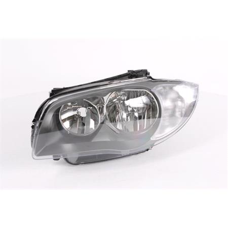 Left Headlamp (Electric Without Motor, Hatchback Models, Takes H7/H7 Bulbs) for BMW 1 2007 2011