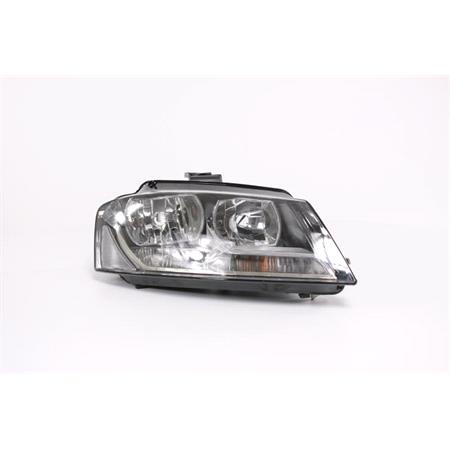 Right Headlamp (Halogen, Takes H7 / H7 Bulbs, Supplied With Motor) for Audi A3 Convertible 2008 on