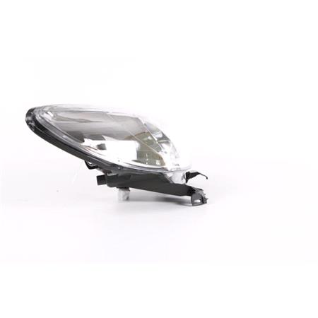 Right Headlamp (Single Reflector, Halogen, Takes H4 Bulb) for Peugeot 107 2005 on