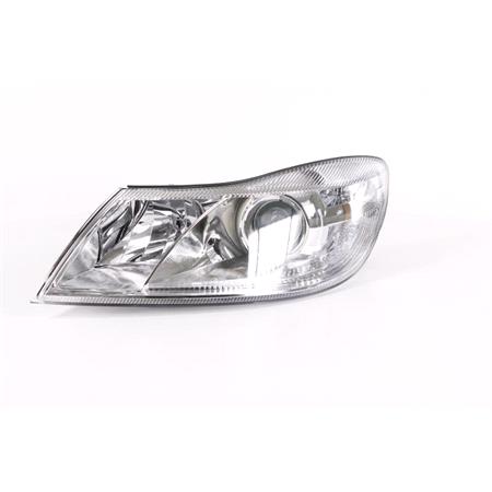 Left Headlamp (Halogen, Takes H1/H7 Bulbs, Supplied With Motor, Without Octavia Decal) for Skoda OCTAVIA Combi 2009 2012
