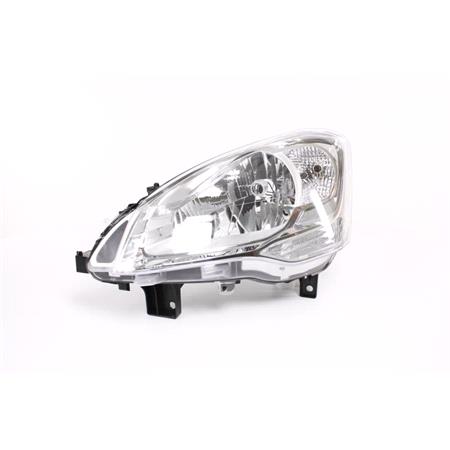 Left Headlamp (Halogen, Takes H4 Bulb, Supplied With Motor) for Citroen BERLINGO Van  2008 2012