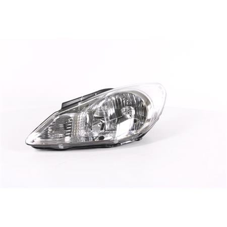 Left Headlamp (Halogen, Takes H4 Bulb, Supplied With Motor) for Hyundai i10 2008 2011