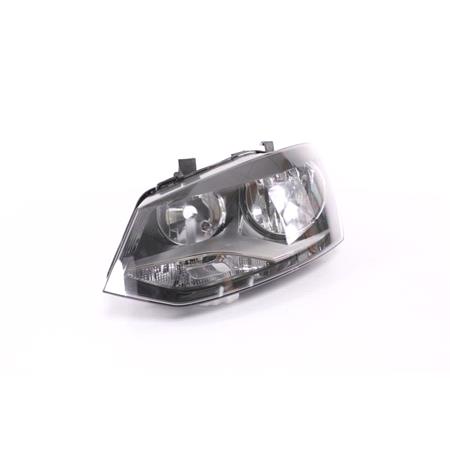 Left Headlamp (Twin Reflector, Halogen, Takes H7/H7 Bulbs, Supplied With Motor) for Volkswagen Polo 2009 2014
