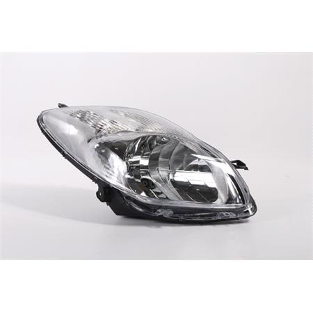 Right Headlamp (Halogen, Takes H4 Bulb, Supplied Without Motor) for Daihatsu CHARADE 2009 2011