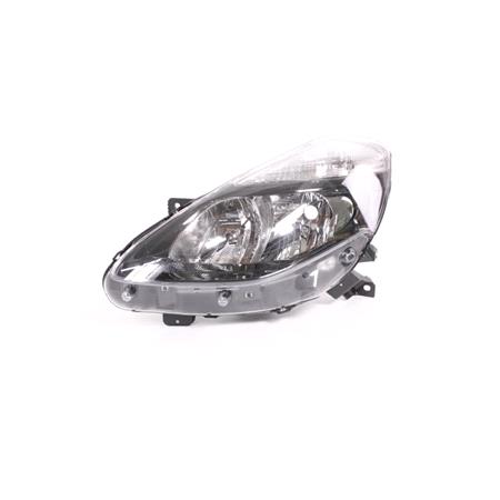 Left Headlamp (With Black Bezel, Takes H7/H7 Bulbs, Supplied Without Motor) for Renault CLIO Grandtour 2009 2011