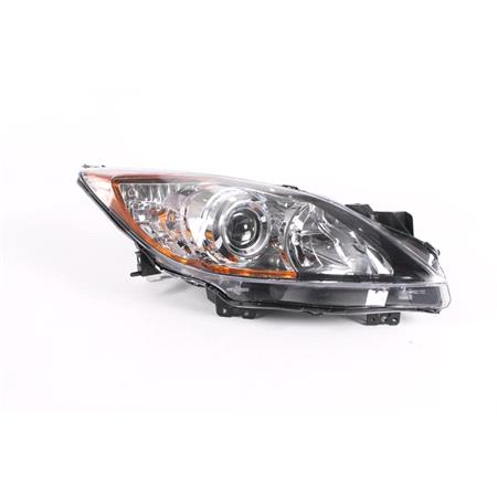 Right Headlamp (Halogen, Takes H11 / HB3 Bulbs) for Mazda 3 Saloon 2009 on