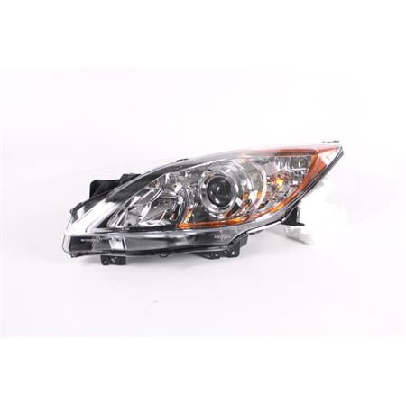 Left Headlamp (Halogen, Takes H11 / HB3 Bulbs) for Mazda 3 Saloon 2009 on