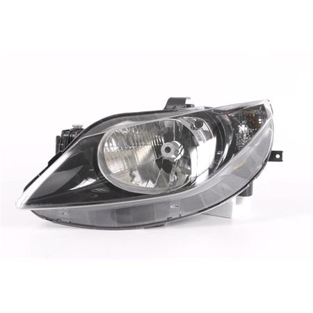 Left Headlamp (Halogen, Single Reflector, Takes H4 Bulb, Supplied With Motor, Original Equipment) for Seat IBIZA V SPORTCOUPE  2008 2012