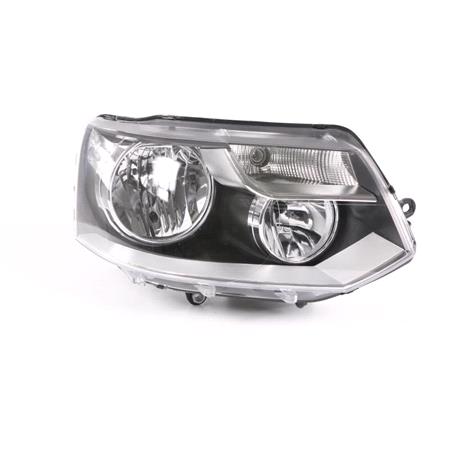 Right Headlamp (Twin Reflector, Electric With Motor, Takes H7/H15 Bulbs) for Volkswagen TRANSPORTER Mk V Bus 2009 on