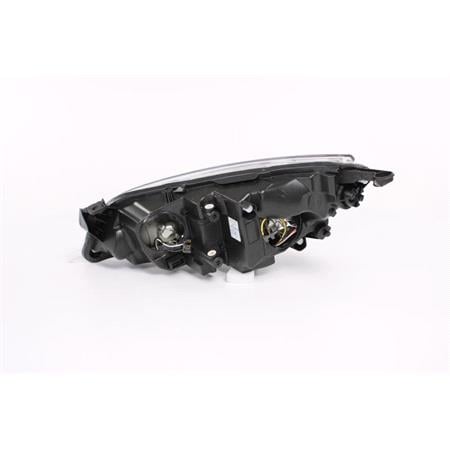Right Headlamp (CHROME BEZEL, Halogen, Takes H7/H7 Bulbs, Supplied With Motor) for Vauxhall ASTRA Mk VI Saloon 2010 2012