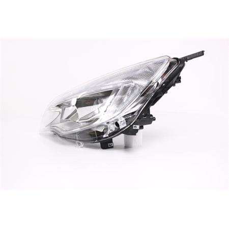 Left Headlamp (CHROME BEZEL, Halogen, Takes H7/H7 Bulbs, Supplied With Motor) for Vauxhall ASTRA Mk VI 2010 2012