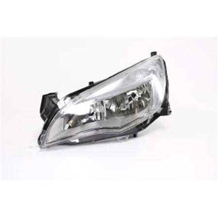 Left Headlamp (CHROME BEZEL, Halogen, Takes H7/H7 Bulbs, Supplied With Motor) for Vauxhall ASTRA Mk VI 2010 2012