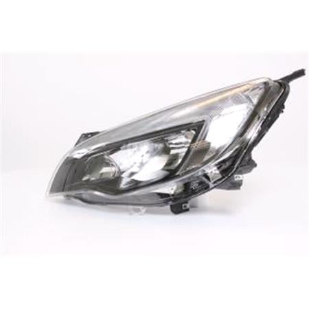 Left Headlamp (Black Bezel, Halogen, Takes H7/H7 Bulbs, Supplied With Bulbs and Motor, Original Equipment) for Vauxhall ASTRA Mk VI Saloon  2010 2012
