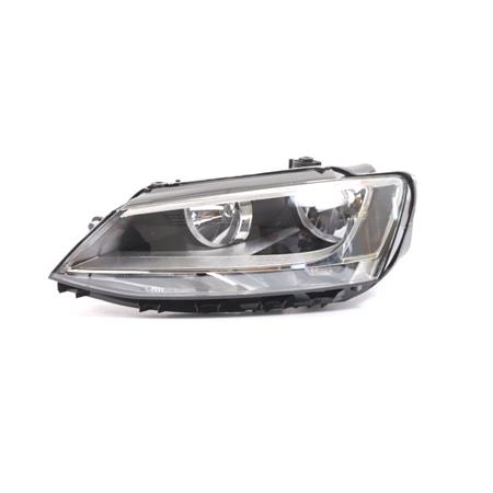 Left Headlamp (Halogen, Takes H7/H7 Bulbs, Electric Adjustment, Supplied With Motor and Bulbs, Original Equipment) for Volkswagen JETTA IV 2011 on