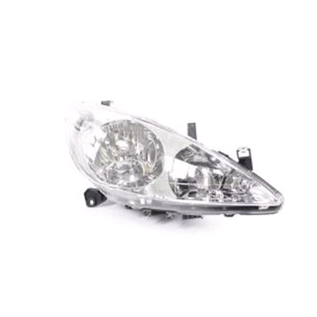 Right Headlamp (Without Fog Lamp) for Peugeot 307 2001 2005