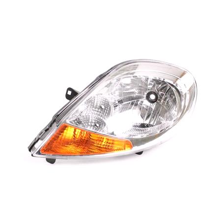 Left Headlamp (With Amber Indicator, Halogen, Takes H4 Bulb, Supplied With Motor & Bulb, Original Equipment) for Renault TRAFIC II Bus 2007 on