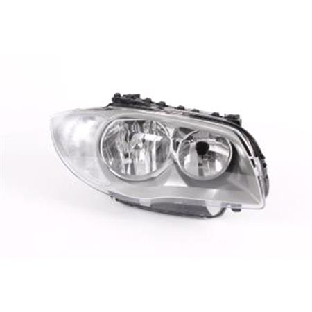 Right Headlamp (Halogen, Takes H7/H7 Bulbs, Supplied With Motor, Original Equipment) for BMW 1 Series 5 Door 2004 2007