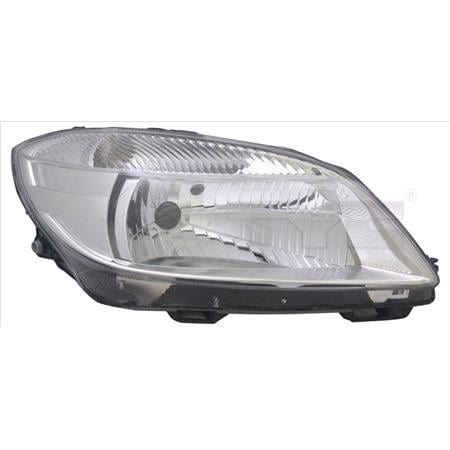 Right Headlamp (Electric, Supplied with Motor) for Skoda Fabia  2010 to 2014