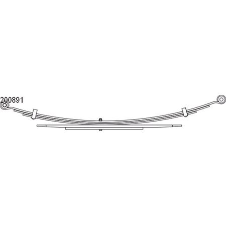(CS Germany) Ford Ranger ET, '06 '12, Rear Leaf Spring, Arrangement: 3/2, Length: 1325 mm, Width: 60   1020089100