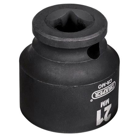 Draper 20169 HI TORQ Metric Impact Socket, 3/8" Sq. Dr., 21mm