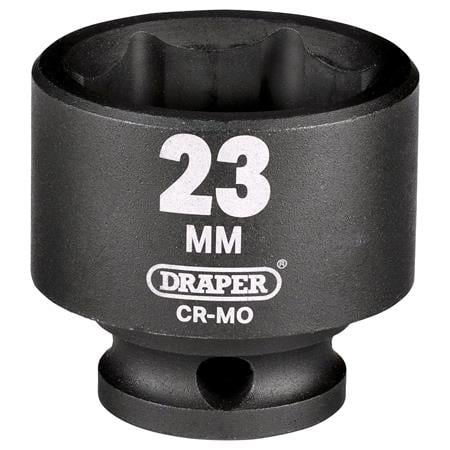 Draper 20172 Hi TORQ Metric Impact Socket, 3/8" Sq. Dr., 23mm 