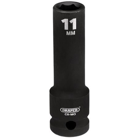 Draper 20190 Hi TORQ Deep Impact Socket, 1/2" Sq. Dr., 11mm