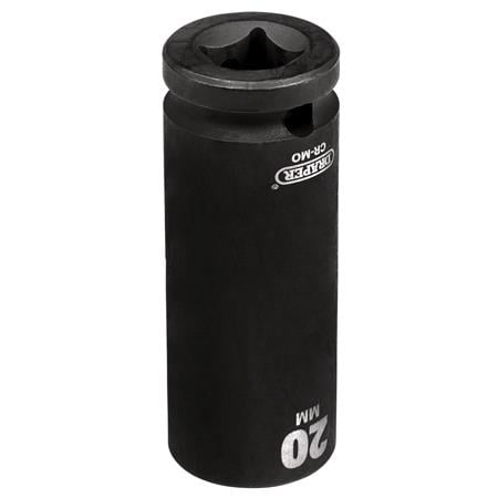 Draper 20191 Hi TORQ Deep Impact Socket, 1/2" Sq. Dr., 20mm