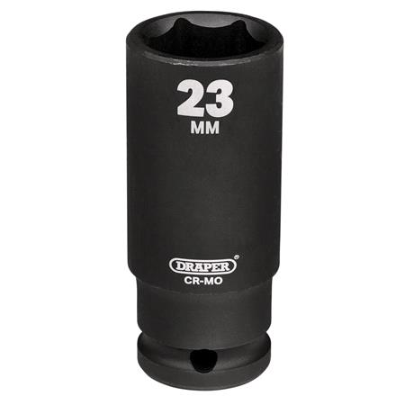 Draper 20192 Hi TORQ Deep Impact Socket, 1/2" Sq. Dr., 23mm