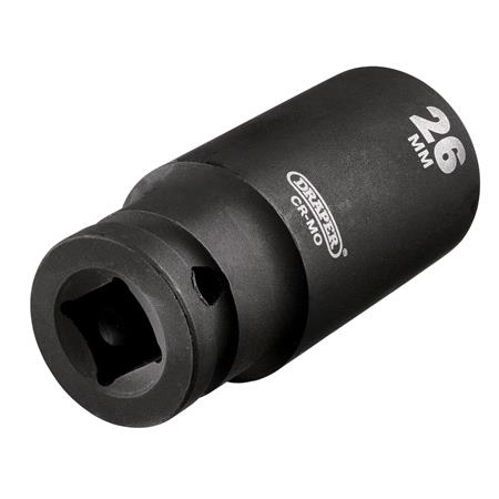 Draper 20193 HI TORQ Metric Deep Impact Socket, 3/8" Sq. Dr., 26mm 