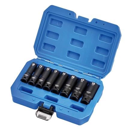 Draper 20205 Draper HI TORQ Metric Deep Impact Socket Set, 3/8" Sq. Dr. (8 Piece)