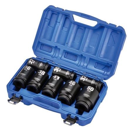 Draper 20210 Draper HI TORQ Metric Deep Impact Socket Set, 1" Sq. Dr. (8 Piece)