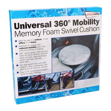 Mobility Aid Swivel Car Seat Cushion   Memory Foam