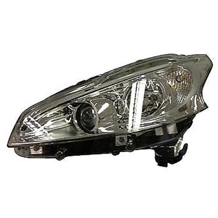 Left Headlamp (Halogen, With LED Daytime Running Lamp, Takes H7 / H7 Bulbs, Original Equipment) for Peugeot 208 2012 on