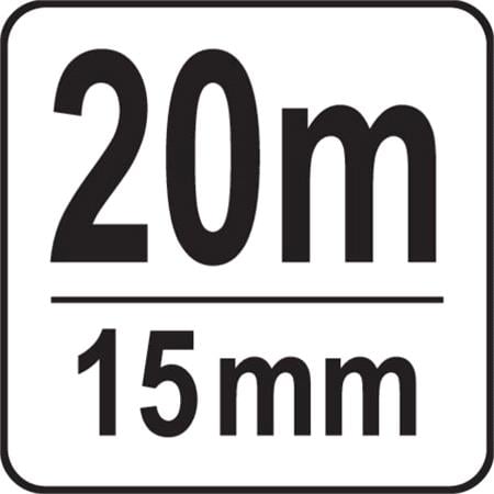 FIBREGLASS MEASURING TAPE 20 M X 15 MM