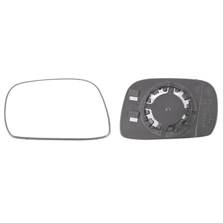 Left Wing Mirror Glass (not heated) and Holder for VAUXHALL AGILA, 2000 2008