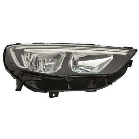 Right Headlamp (Halogen, Takes H7 / H7 Bulbs, With LED Daytime Running Lamp, Supplied Without LED Control Module) for Opel INSIGNIA B Grand Sport 2017 2021