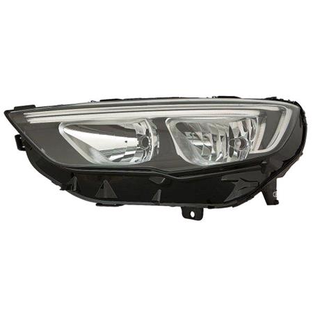 Left Headlamp (Halogen, Takes H7 / H7 Bulbs, With LED Daytime Running Lamp, Supplied Without LED Control Module) for Opel INSIGNIA B Grand Sport 2017 2021