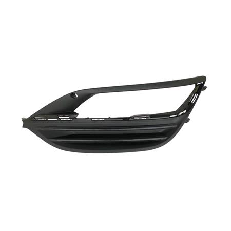 Left Front Bumper Grille (Grained, Matt Black, With Hole For Fog Lamp, Supplied Without Chrome Trim) for Vauxhall INSIGNIA Mk II Estate 2017 to 2020