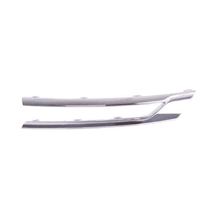 Opel Astra K 2015 2019 LH (Passengers Side) Front Bumper Grille Trim, Chrome, TUV Approved