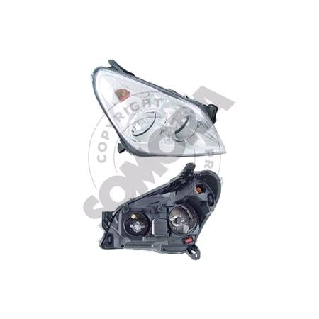 Right Headlamp (Halogen, Takes H1/H7 Bulbs, Supplied With Motor) for Holden Holden Astra AH Sedan 2007 2009