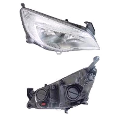 Right Headlamp (Chrome Bezel, Halogen, Takes H7/H7 Bulbs, Supplied With Bulbs and Motor, Original Equipment) for Opel ASTRA Sports Tourer  2010 2012