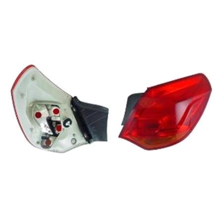 Right Rear Lamp (Outer, On Quarter Panel, 5 Door Hatchback , Standard Type, Without Bulbholder, Original Equipment) for Opel ASTRA J 2010 2015