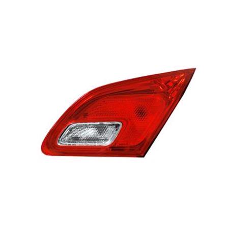 Right Rear Lamp (Inner, On Boot Lid, 5 Door Hatchback , Bright Red Type, Without Bulbholder, Original Equipment) for Vauxhall ASTRA Mk VI 2012 2015
