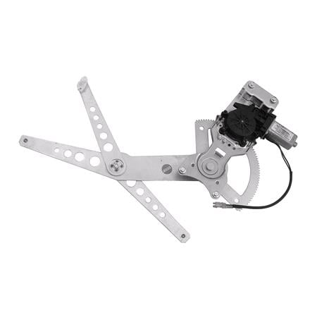 Front Left Electric Window Regulator (with motor) for OPEL CORSA B (73_, 78_, 79_, F35_), 1993 2000, 2 Door Models, WITHOUT One Touch/Antipinch, motor has 2 pins/wires