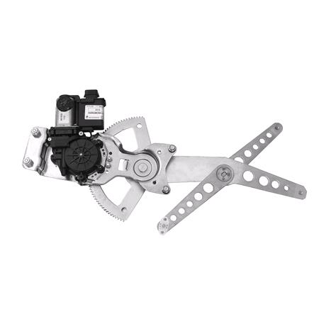 Front Left Electric Window Regulator (with motor, one touch operation) for VAUXHALL CORSAVAN, 1995 2000, 4 Door Models, One Touch Version, motor has 6 or more pins